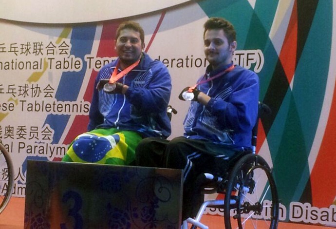 Bruno e Aloisio tênis de mesa mundial paralimpico (Foto: Divulgação / CBTM)